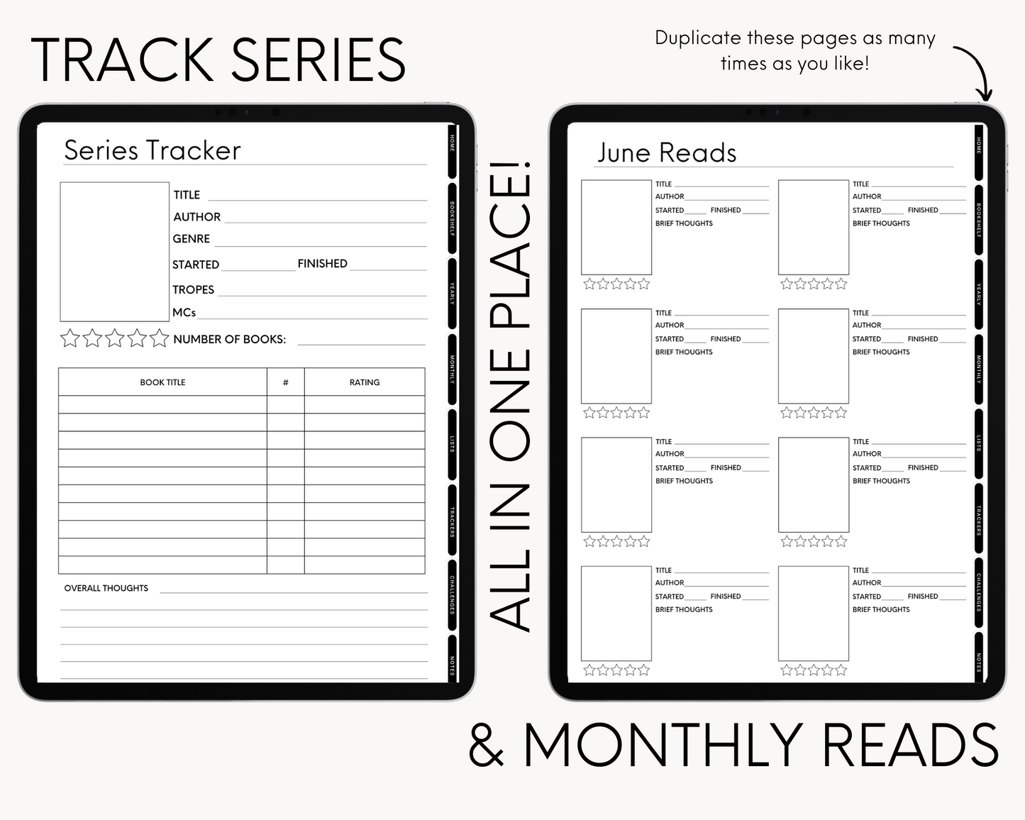The Ultimate Undated Yearly Digital Reading Journal (150 Linked Book Reviews)