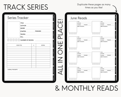The Ultimate Undated Yearly Digital Reading Journal (150 Linked Book Reviews)