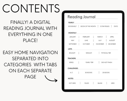 The Ultimate Undated Yearly Digital Reading Journal (150 Linked Book Reviews)